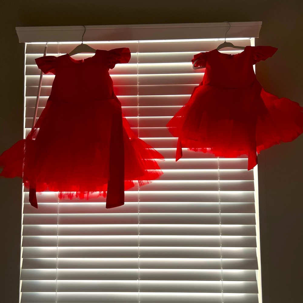 Toddler (2T) & 12 month matching tutu dresses. Together or separate